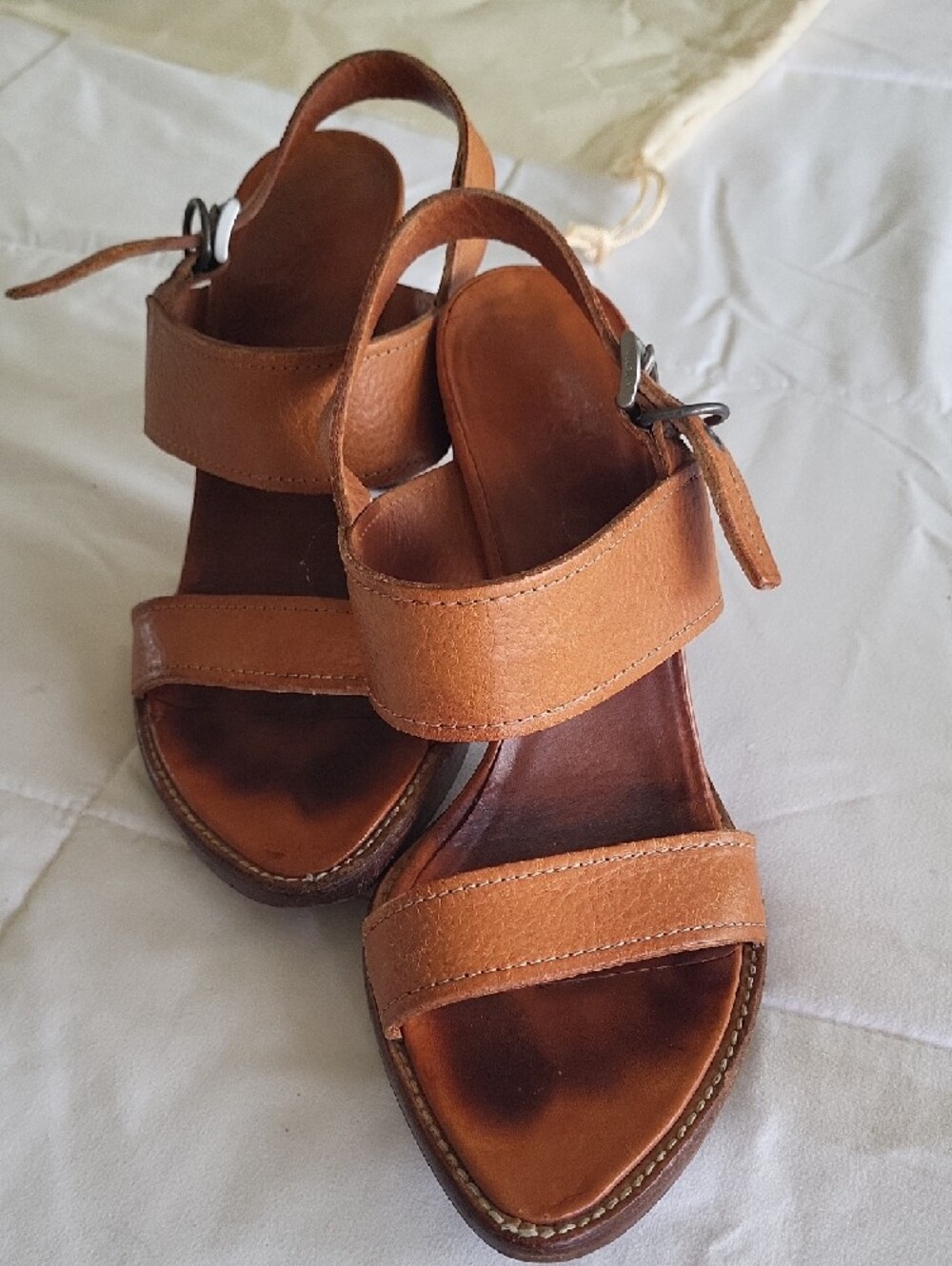 Prada Brown Leather Strappy Sandals - Picture 4 of 4